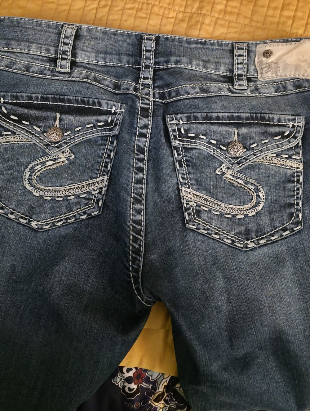 Silver Jeans Blue Cropped Ankle Jeans Size 32 - Picture 5 of 5